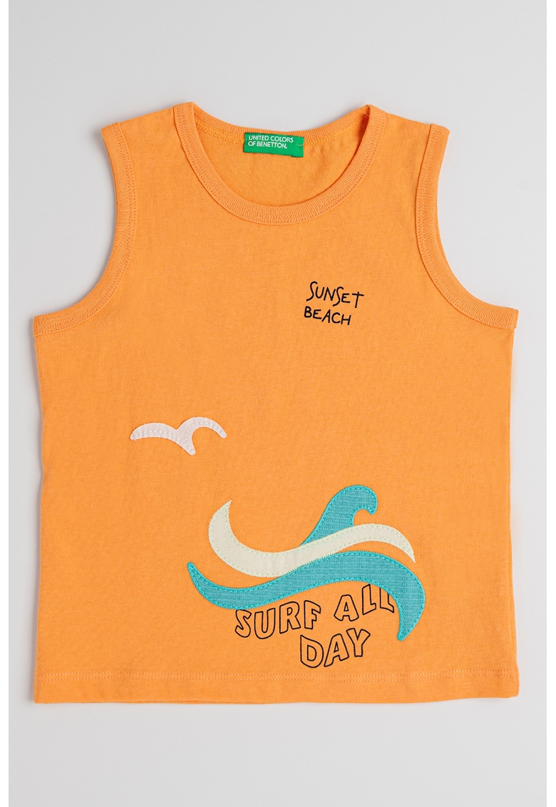 Top de bumbac cu aplicatie