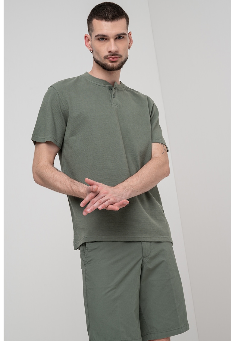 Tricou regular-fit din bumbac - Verde sparanghel