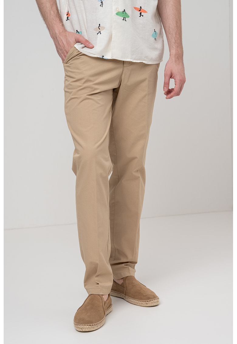 Pantaloni de bumbac regular fit - Maro nisip