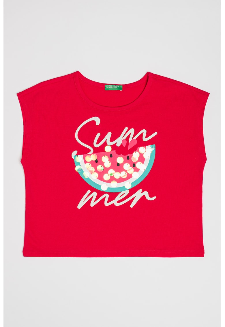 Top de bumbac cu paiete