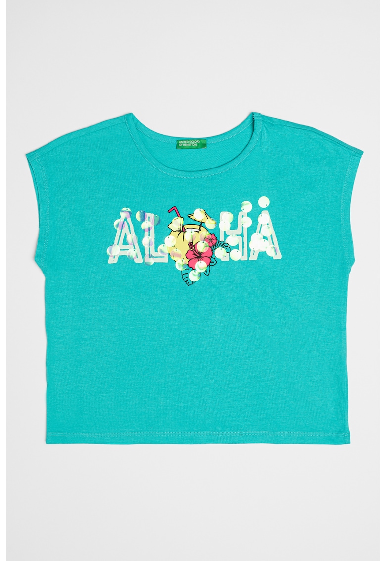 Top de bumbac cu paiete