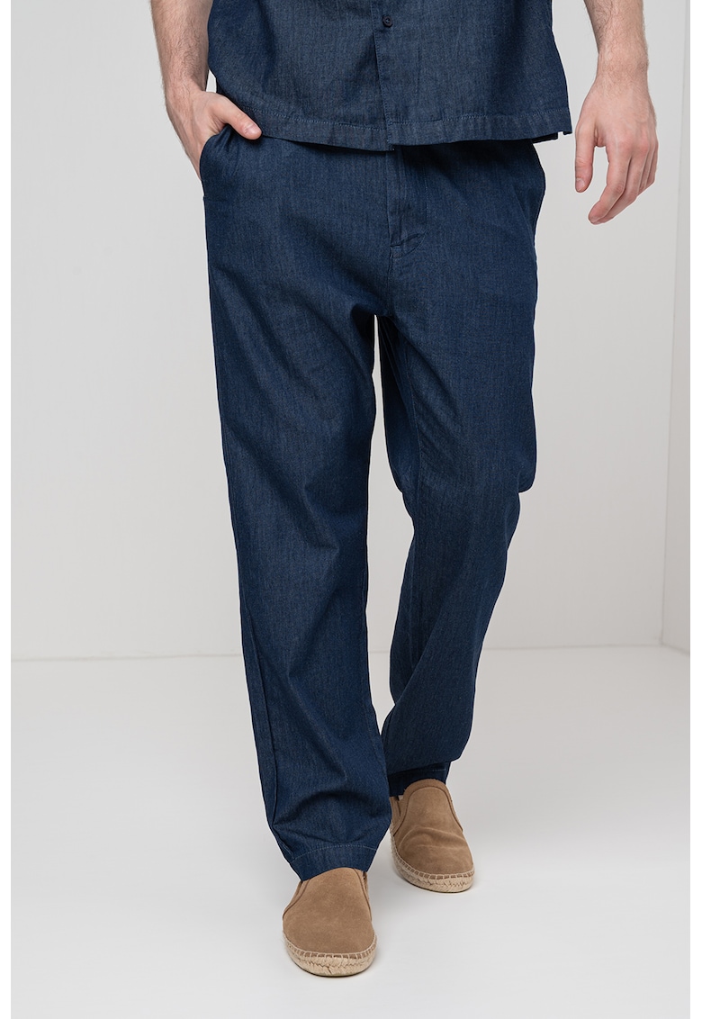 Pantaloni lungi relaxed fit - Bleumarin