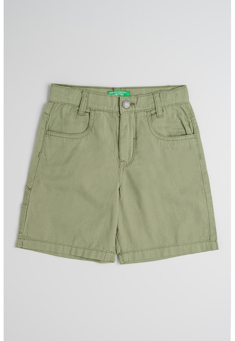 Pantaloni scurti cu talie inalta - Kaki pal