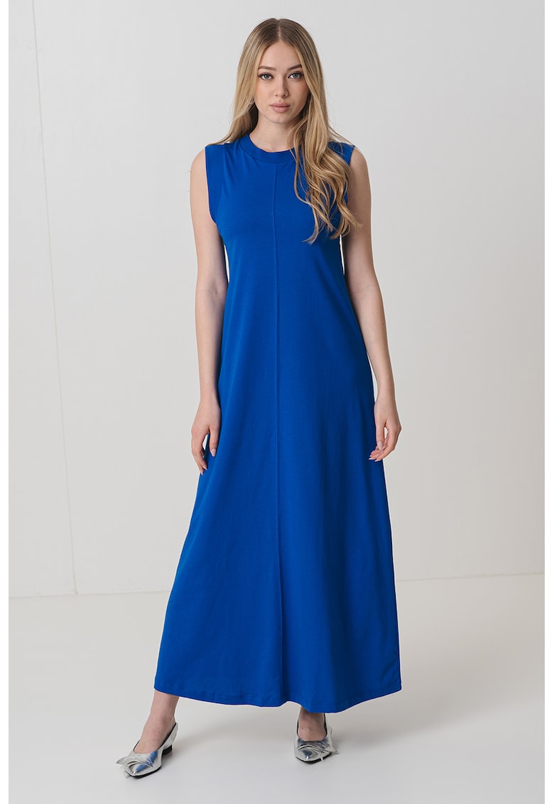 Rochie dreapta din amestec de bumbac - Albastru royal