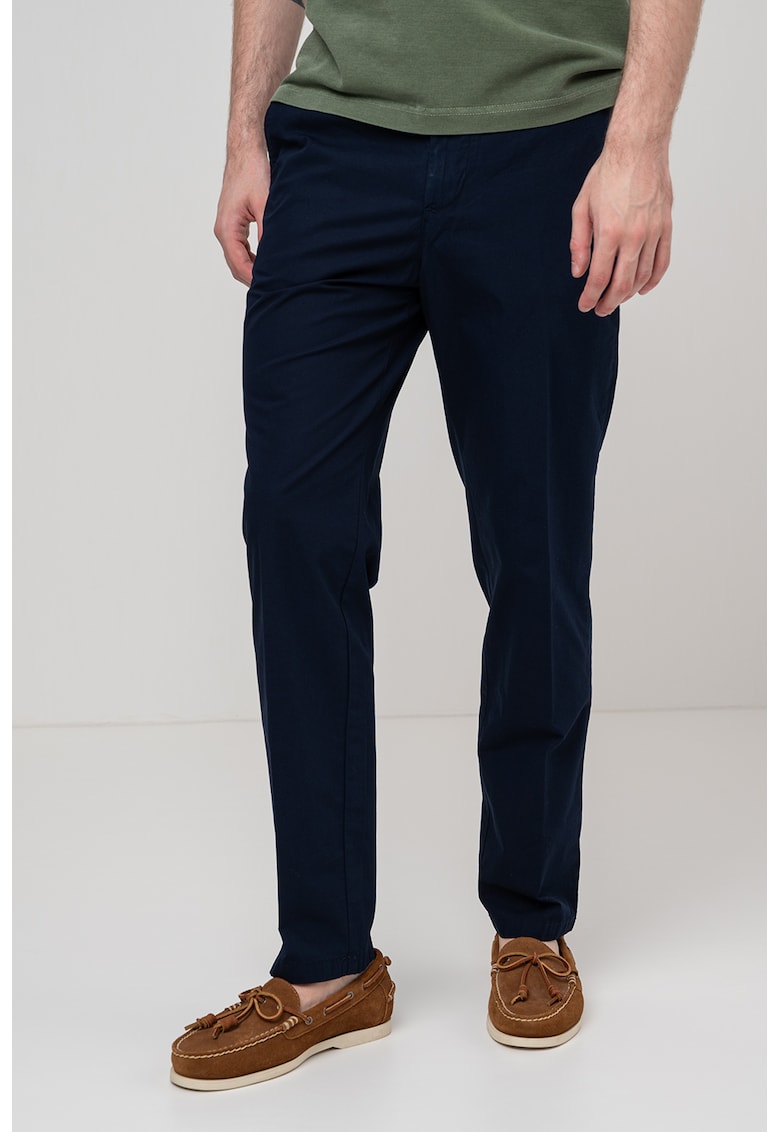 Pantaloni de bumbac regular fit - Bleumarin