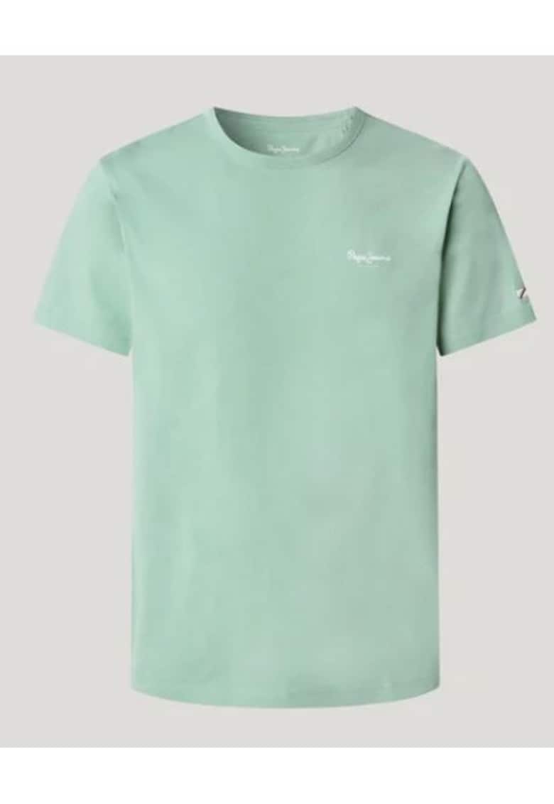 Pepe Jeans Tricou uni cu decolteu la baza gatului -
