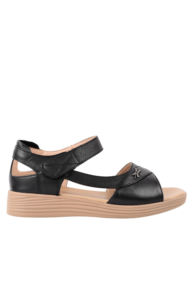 Sandale casual - dama -  50027 negru - piele naturala