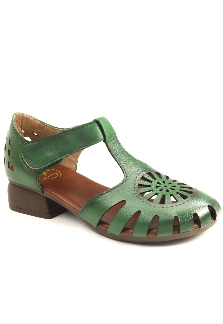 Pantofi dama decupati 631 - Verde