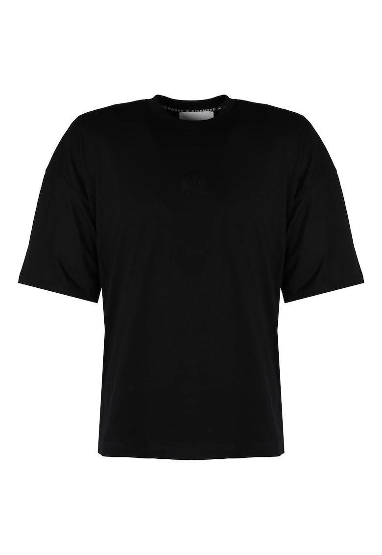 John Richmond Tricou uni cu decolteu la baza gatului -