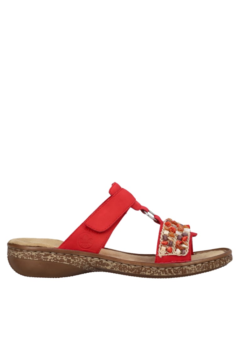 Papuci casual - dama - ANTISTRESS - 62815-33 rosu - piele ecologica