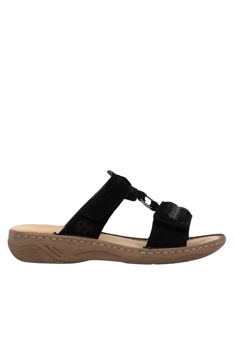 Papuci casual - dama - ANTISTRESS - V2839-00 negru - piele ecologica