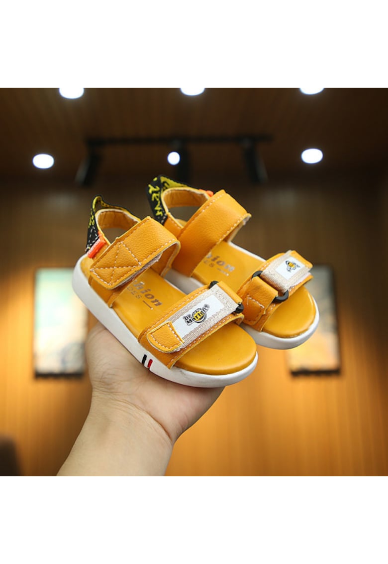 Sandale Pentru Baietei - Textil - Uni - Casual - Galben Mustar -