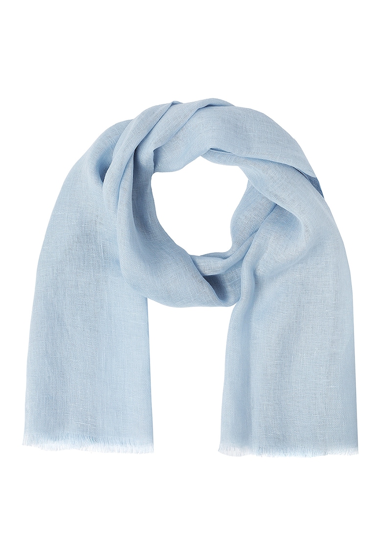 Esarfa din in cu terminatii franjurate