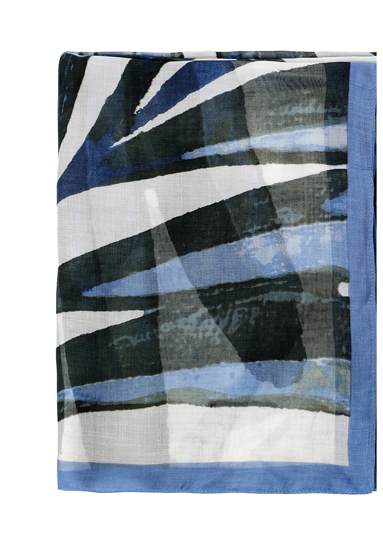 Esarfa din modal cu imprimeu grafic