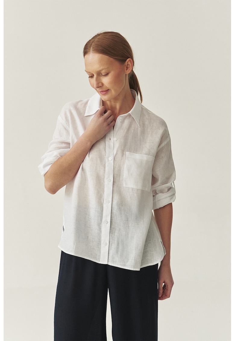 Camasa de in cu buzunar pe piept Camasa de in cu buzunar pe piept