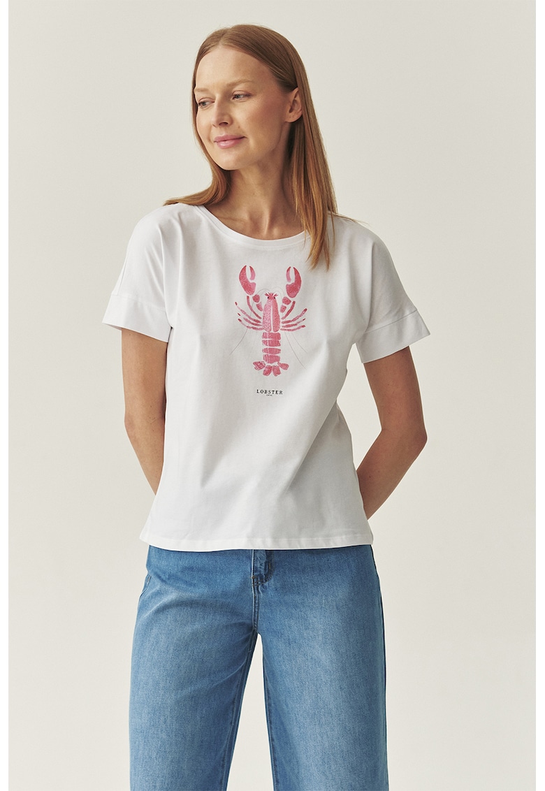 Tricou lejer din bumbac cu imprimeu