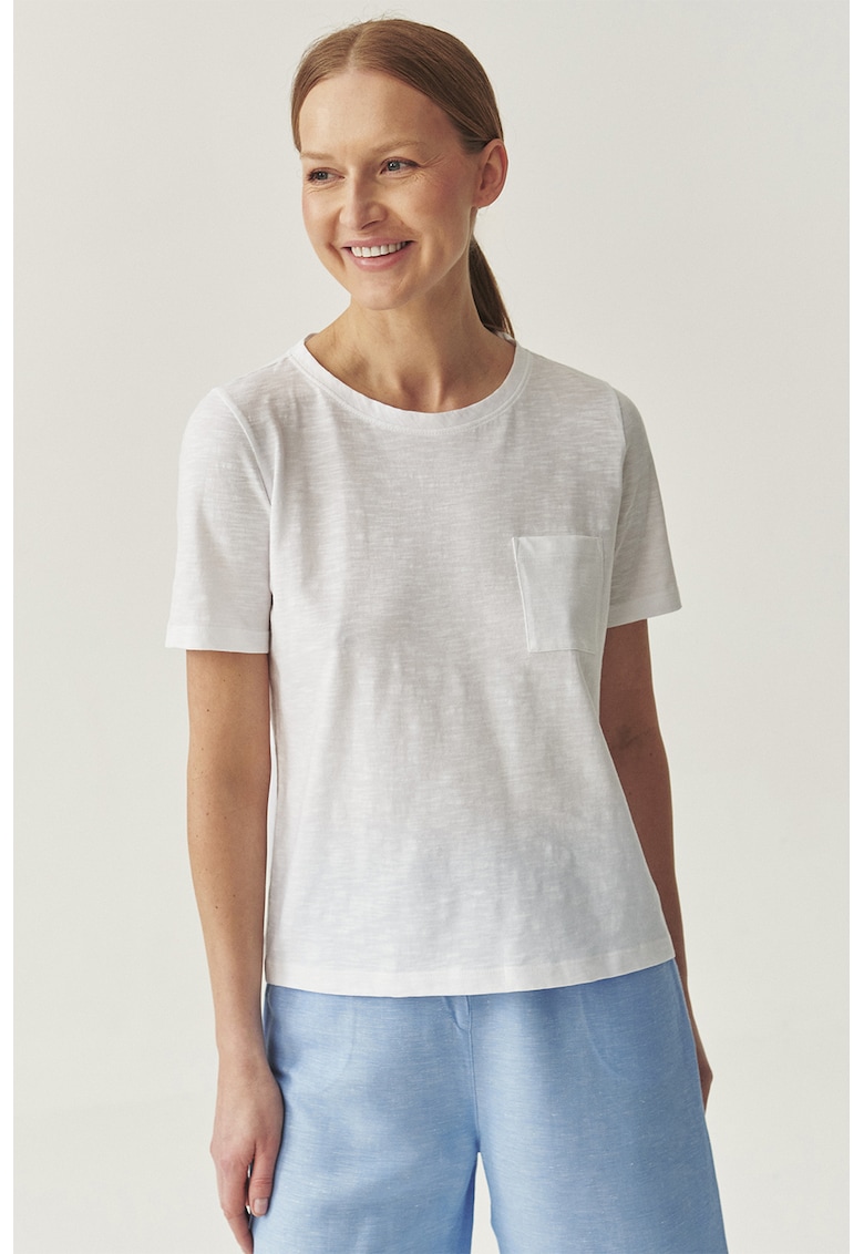Tricou din bumbac cu buzunar pe piept