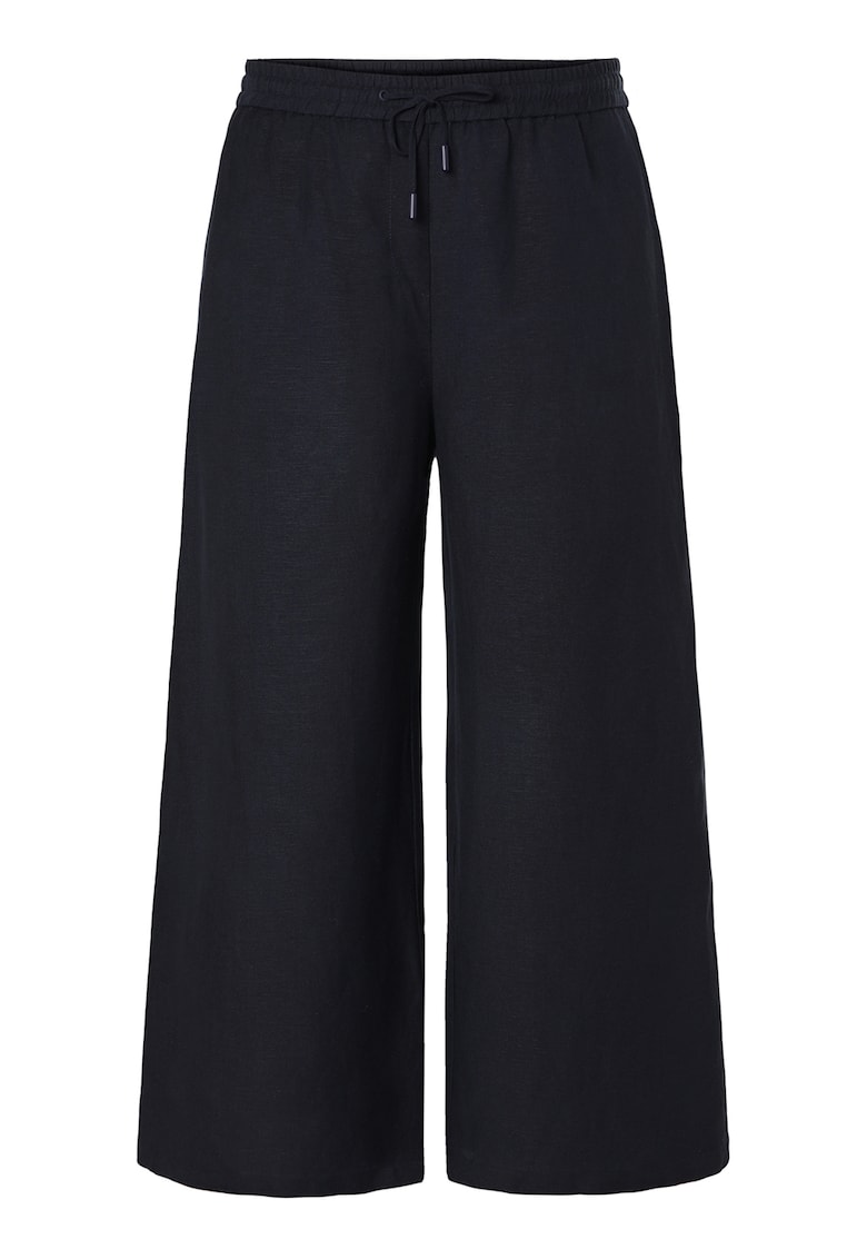 Pantaloni din amestec de in cu croiala ampla