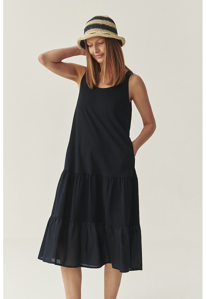 Rochie midi cu decolteu rotund