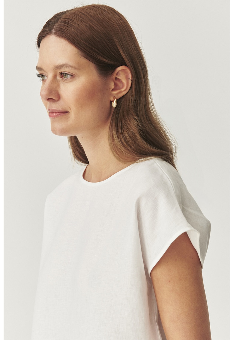 Bluza lejera din in - Alb murdar