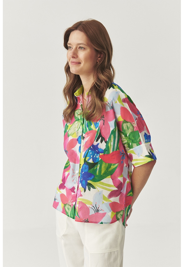 Camasa cu maneci medi si model floral