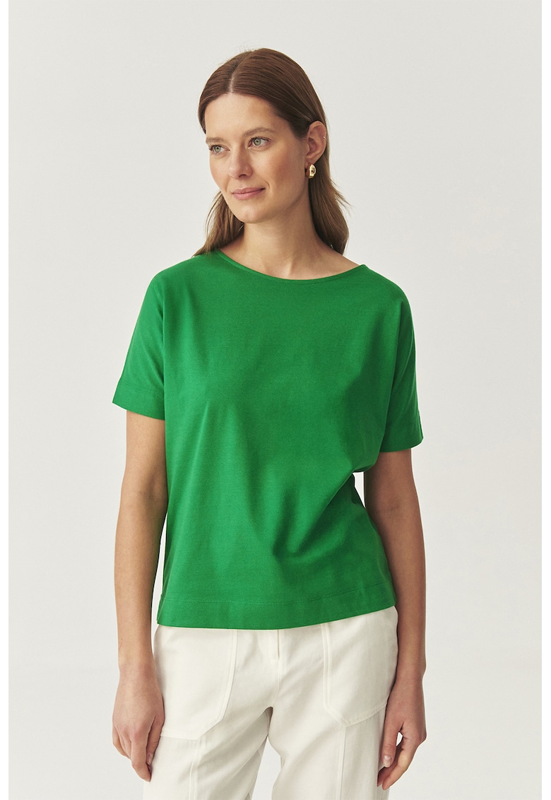 Tricou uni cu decolteu rotund - Verde