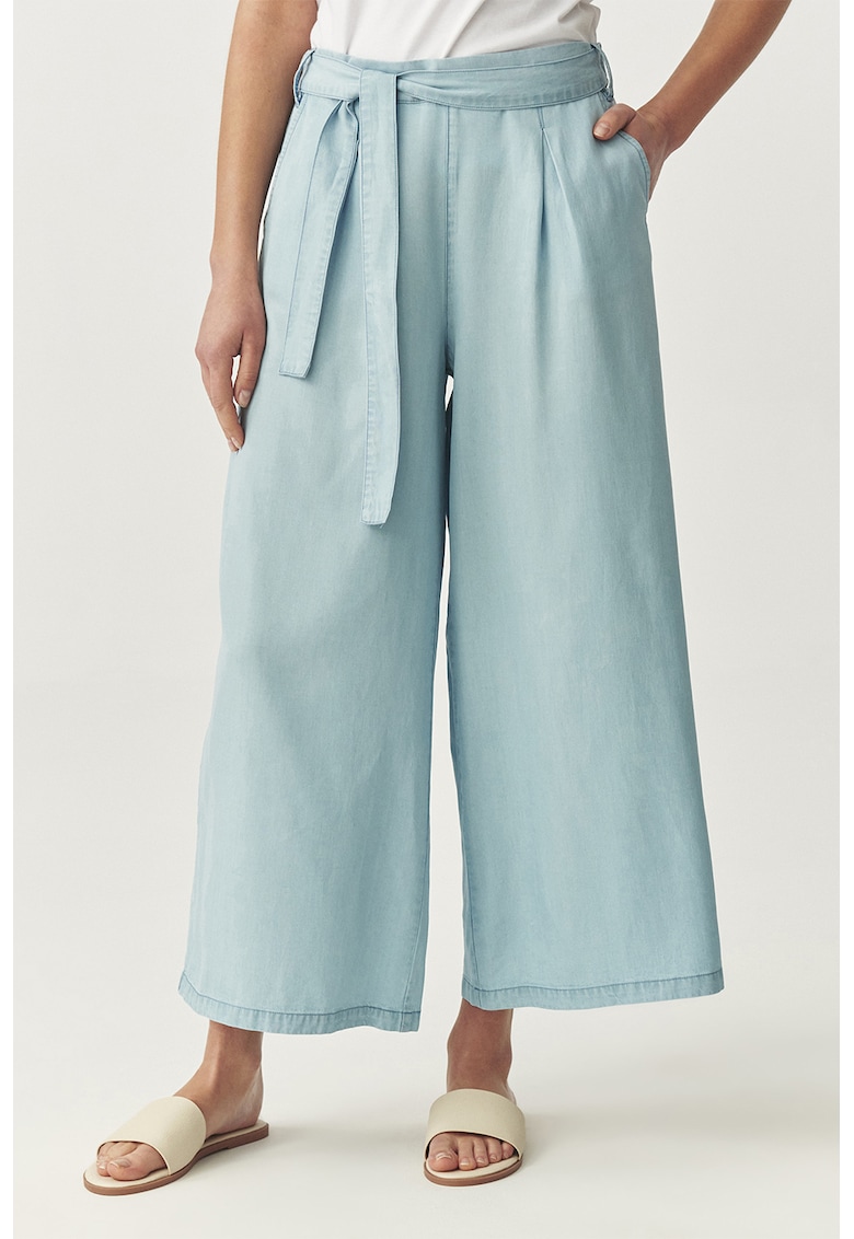 Pantaloni din lyocell cu croiala ampla