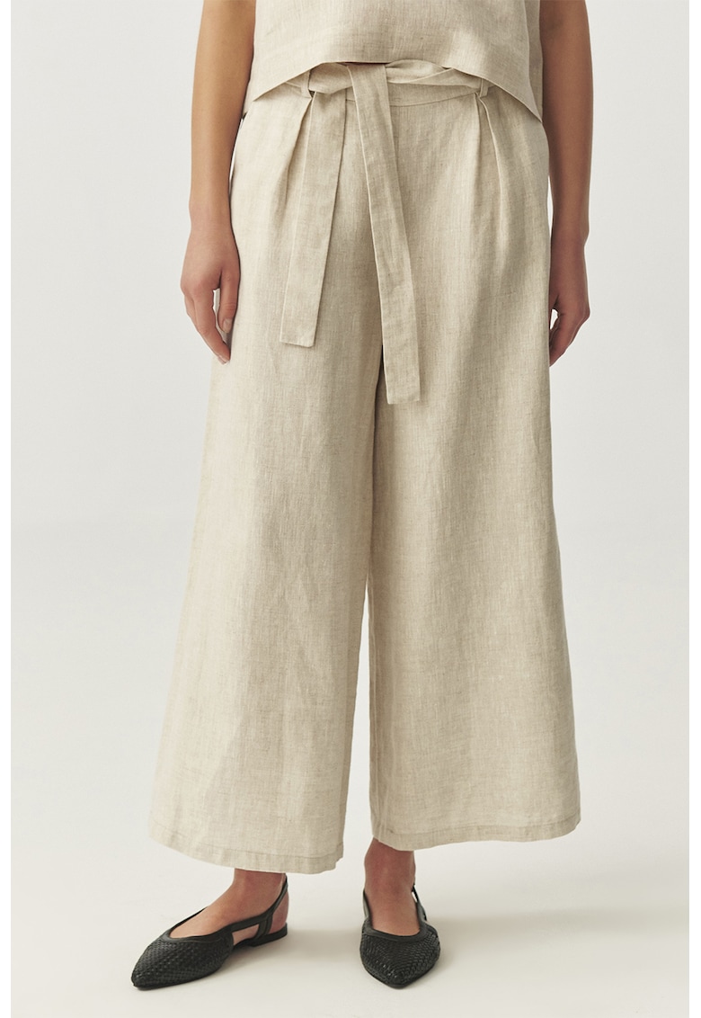 Pantaloni din in cu croiala ampla Pantaloni din in cu croiala ampla