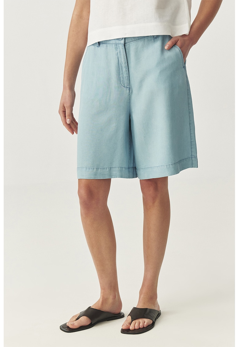 Pantaloni scurti din denim din lyocell