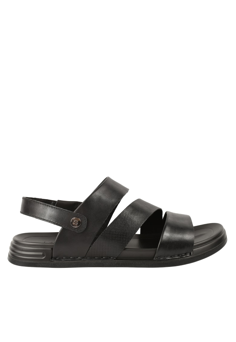 Sandale casual - barbati -  2904 - negru - piele naturala