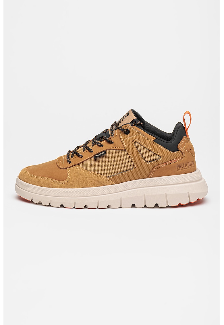 Pantofi sport wedge cu garnituri de piele intoarsa