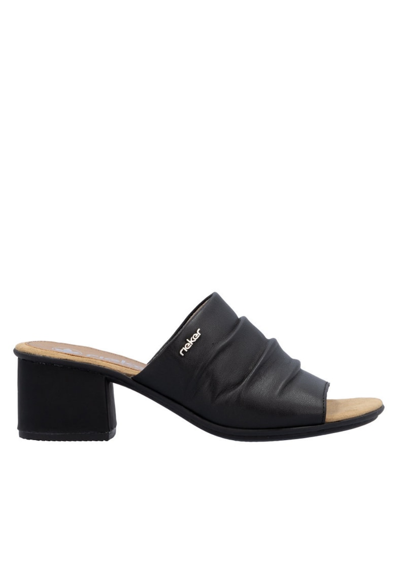Papuci casual - dama - ANTISTRESS - 64687-00 negru - piele ecologica