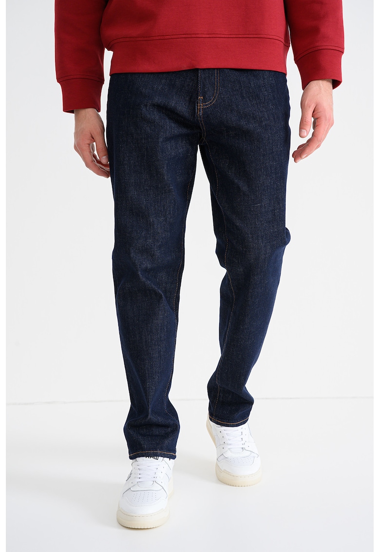 Blugi regular-fit cu model uni