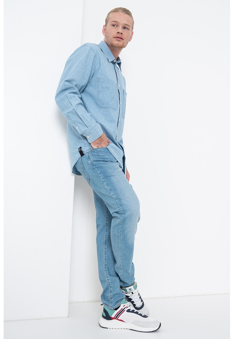 Camasa de denim cu maneci lungi