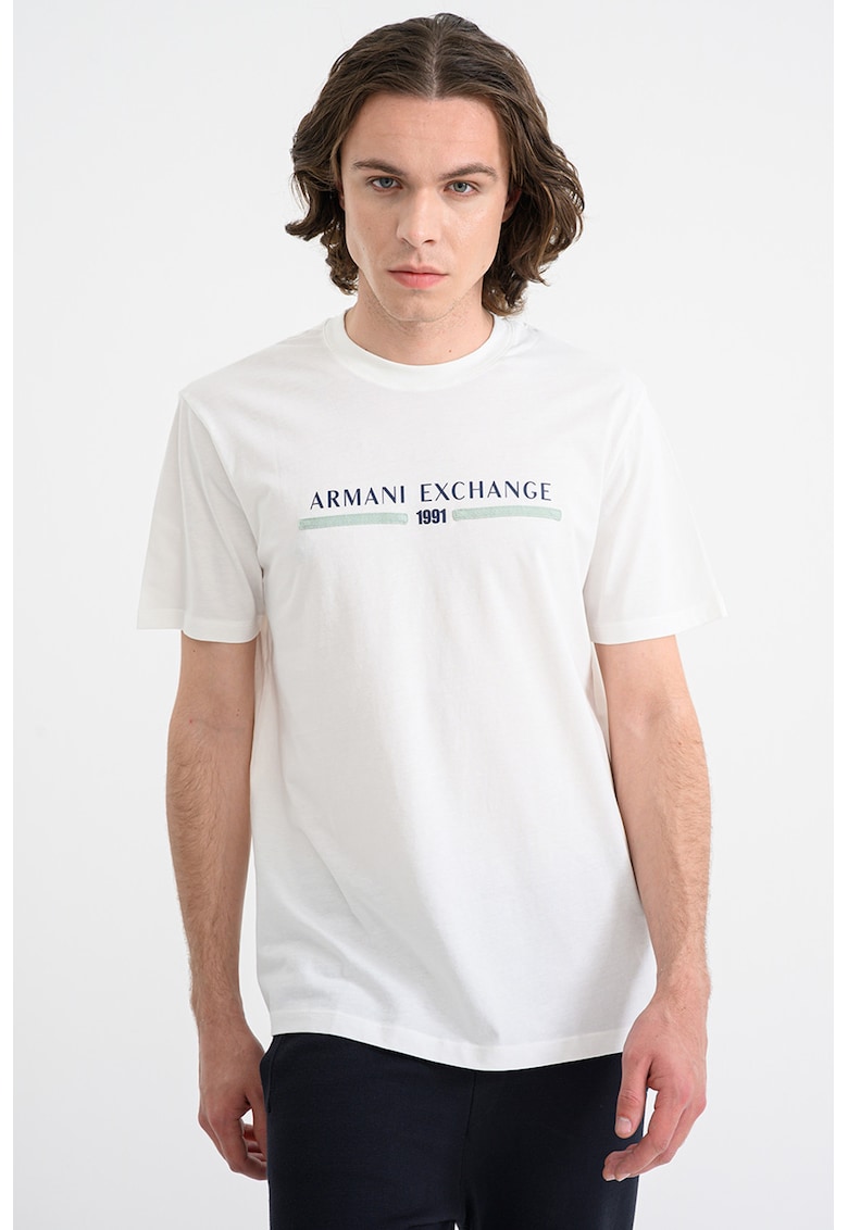 Tricou din bumbac cu imprimeu - Verde/Negru/Alb optic