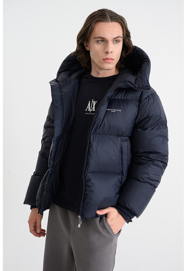 Geaca cu vatelina si gluga - Albastru ultramarin