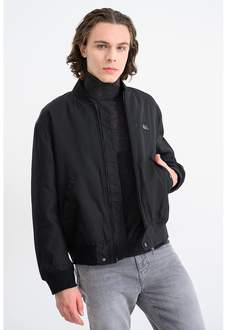 Jacheta bomber cu fermoar