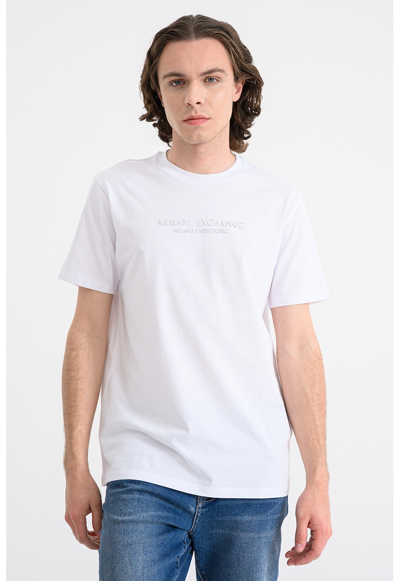 Tricou cu imprimeu logo - Alb