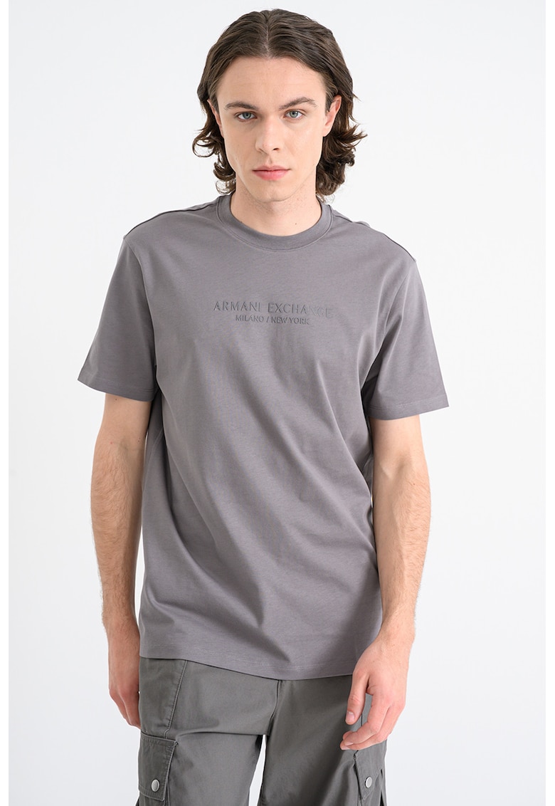Tricou cu imprimeu logo - Gri inchis