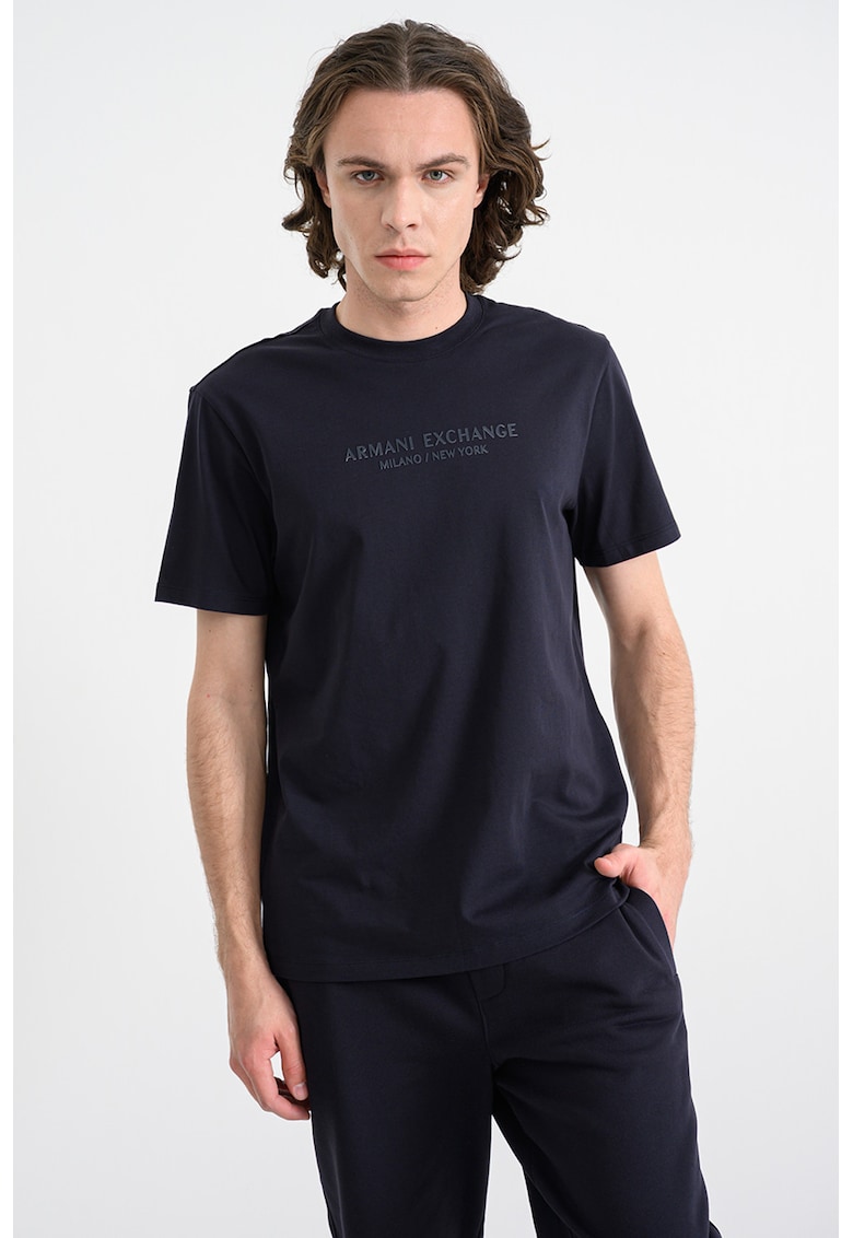 Tricou cu imprimeu logo - Albastru ultramarin