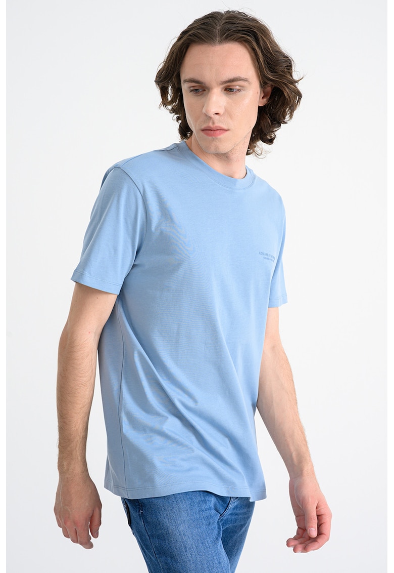 Tricou regular fit de bumbac - Albastru lavanda