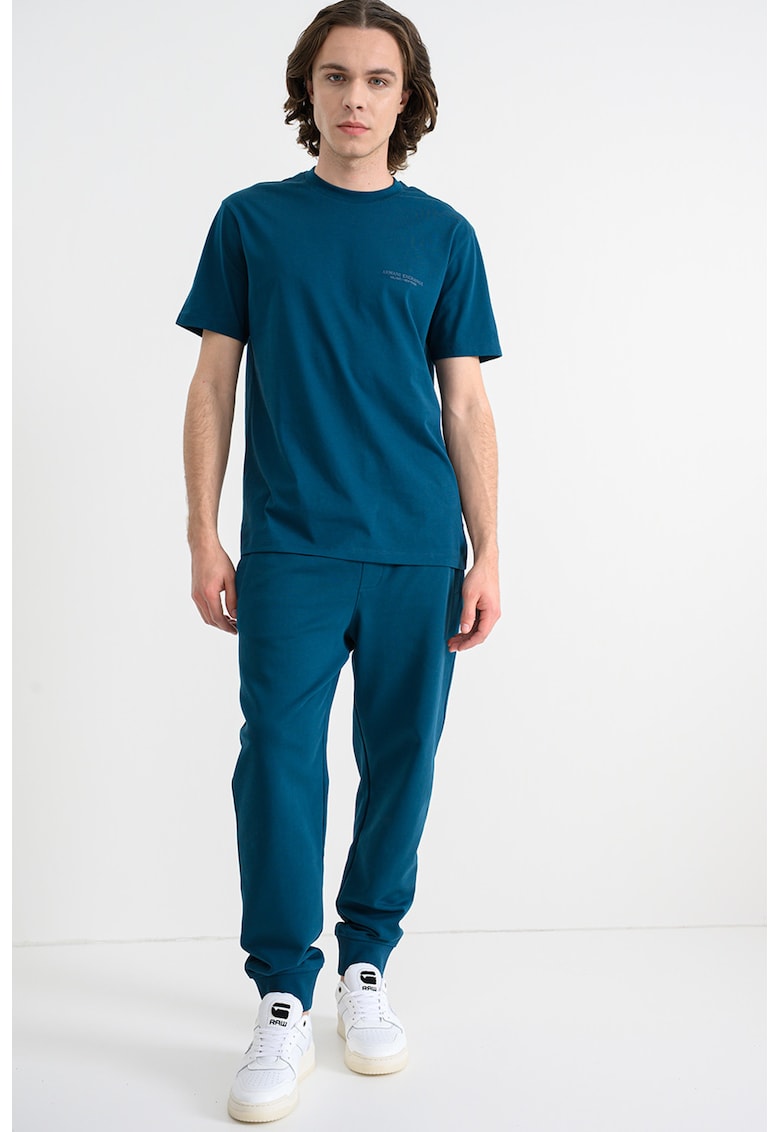 Tricou regular fit de bumbac - Albastru petrol