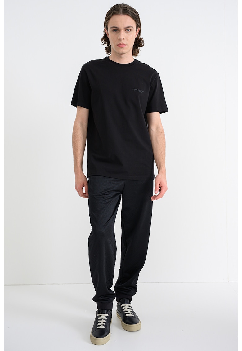 Tricou regular fit de bumbac - Negru