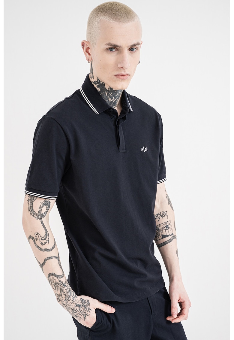 Tricou polo cu logo brodat