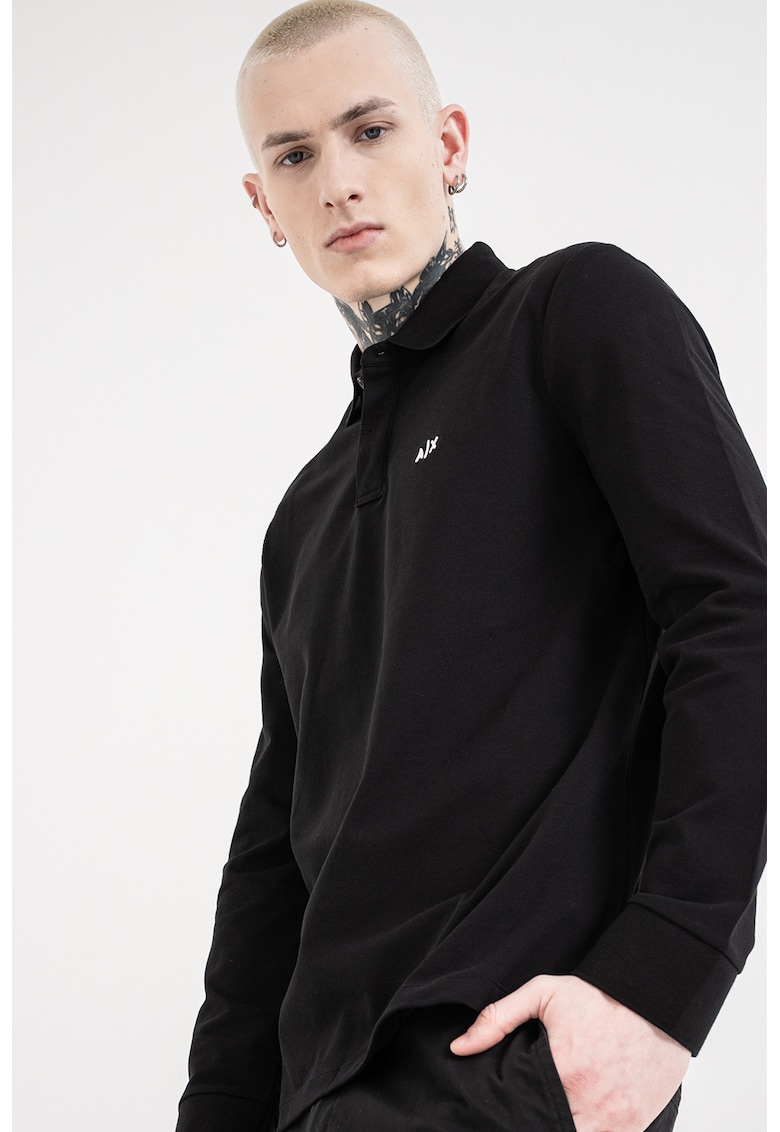 Bluza polo cu logo brodat