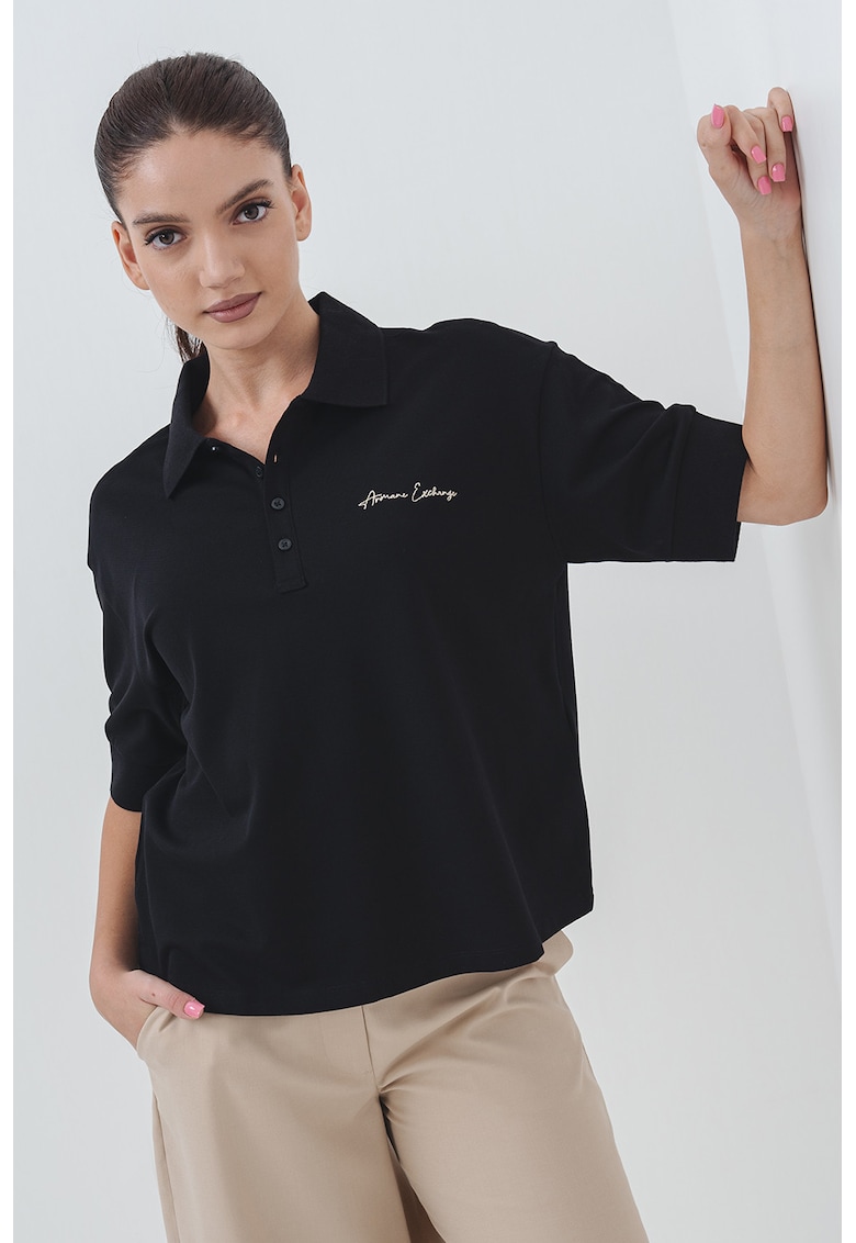 Tricou polo cu maneci cazute Tricou polo cu maneci cazute