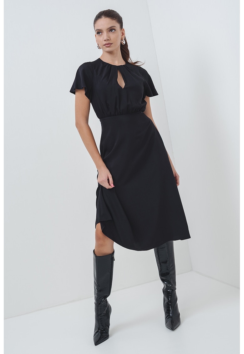 Rochie midi cu maneci scurte