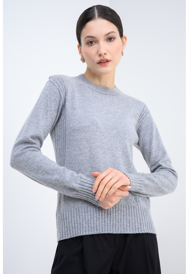 Pulover regular fit din amestec de lana