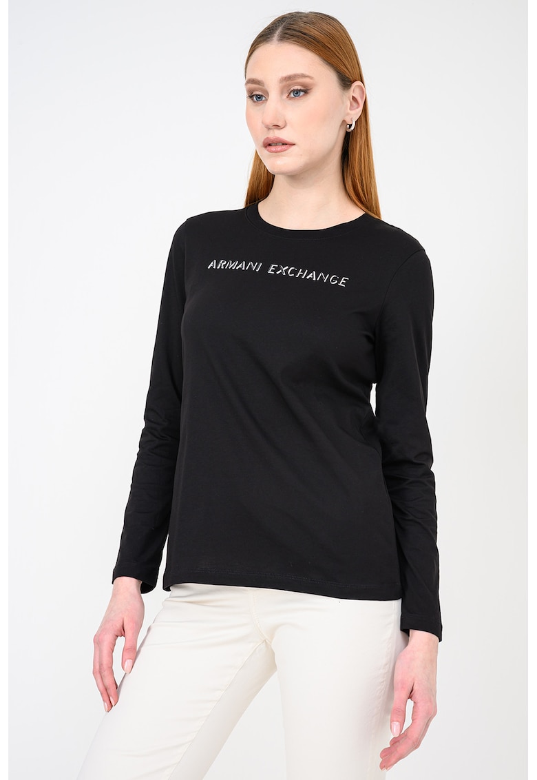 Bluza slim fit cu imprimeu logo