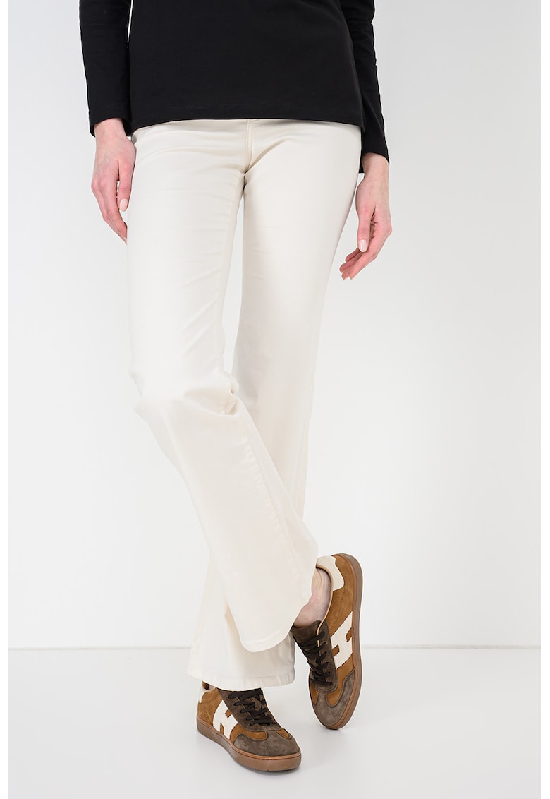 Blugi bootcut cu talie medie - Alb fildes